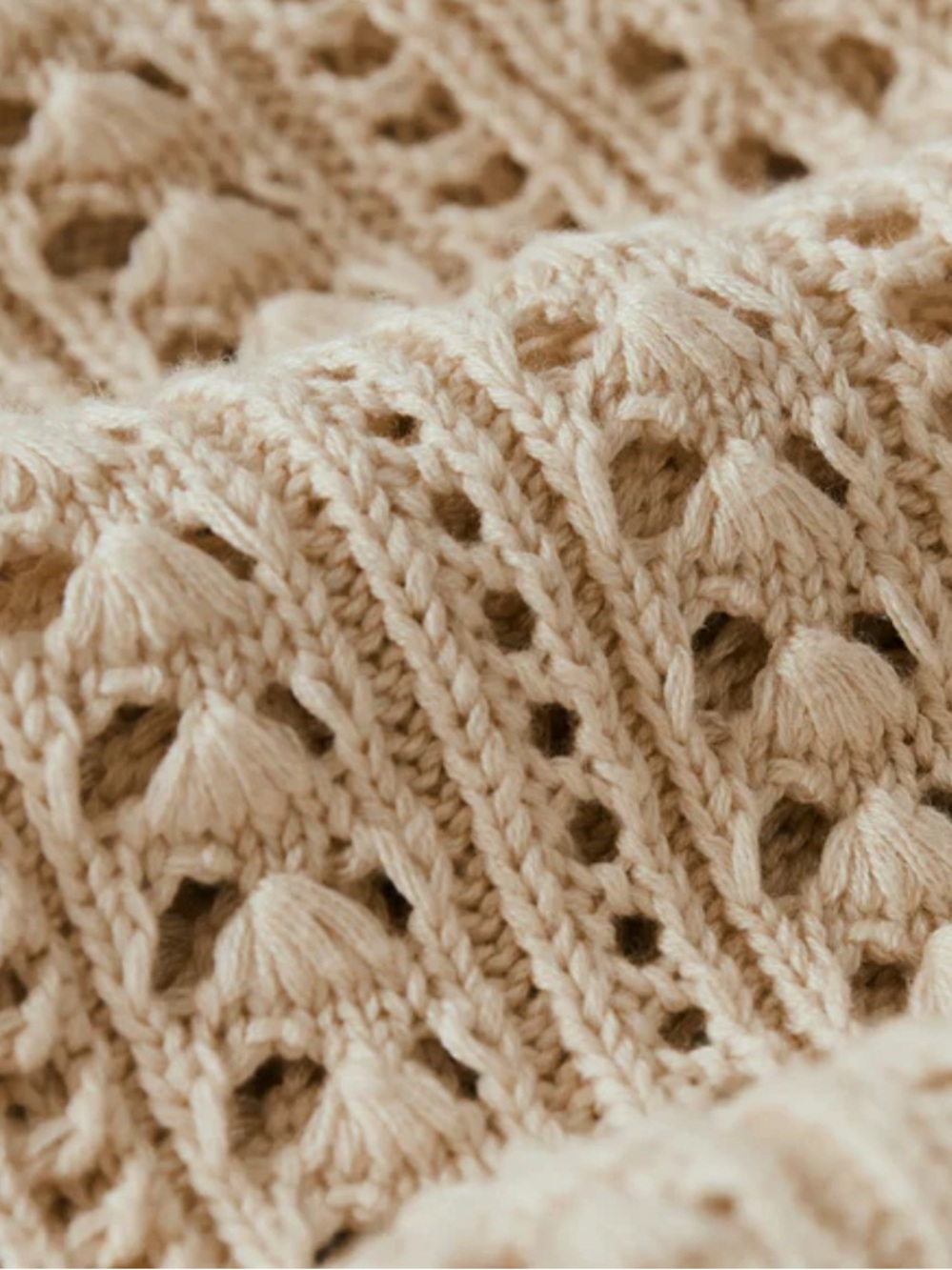 Z supply Upland crochet sweater Open-Knit Crewneck Sweater long sleeve - Picture 3 of 6